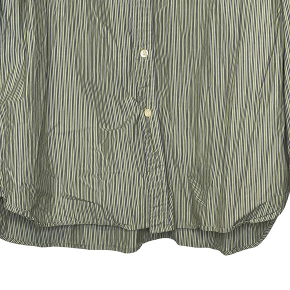 Gap 80's Two Ply Poplin Button Up Shirt Longsleeve Striped 100% Cotton Men Large - Picture 4 of 8